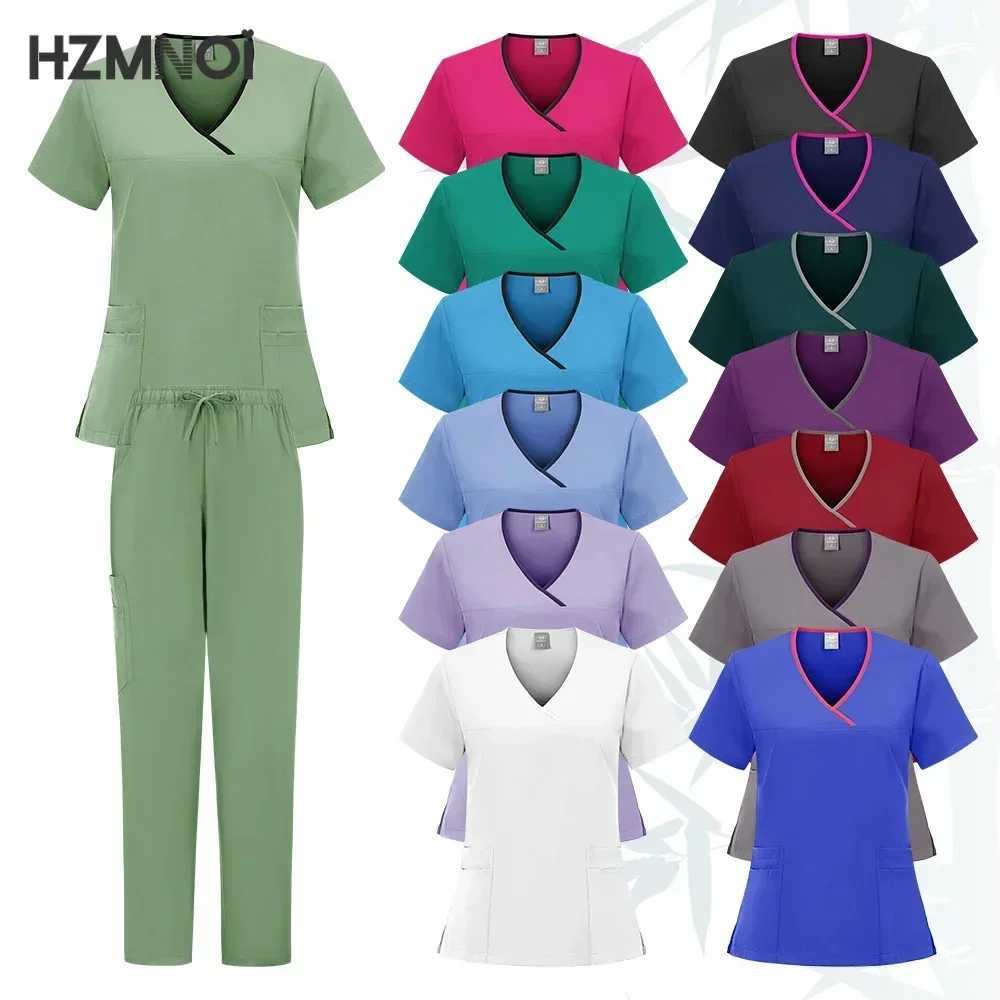 Scrubs Medical Uniforms Women Spa Workwear Health Worker Beauty Sn Clothes Nursing Scrub Shirt Jogger Pants Nurse Uniform Set X250410