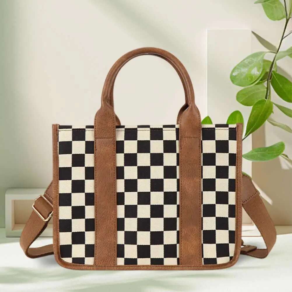 2025 New Women's Canvas Loose Designer Women's Handbag Capacity Fashionable Slanted Adjustable Strap Daily Commuter Big Work Bag5