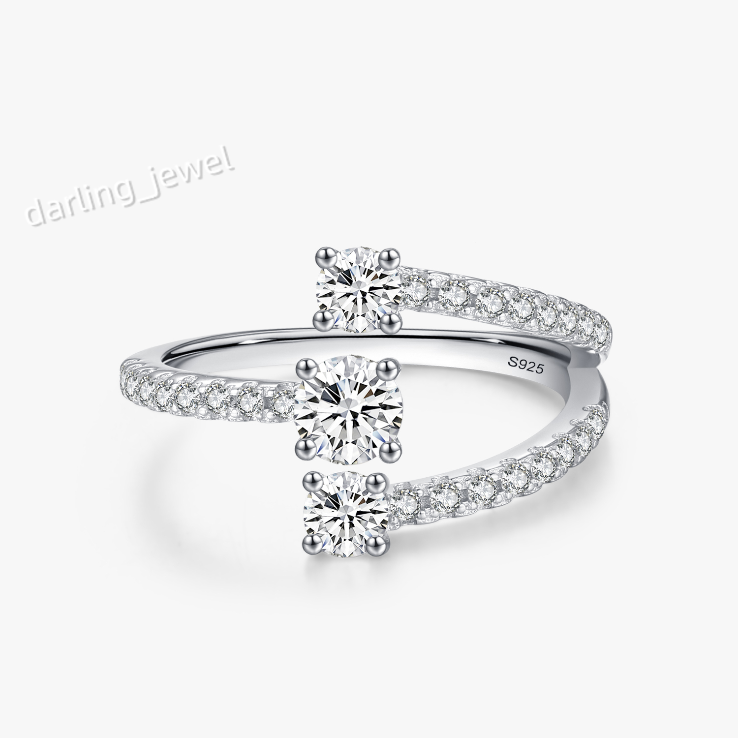 Ailmay 925 Sterling Silver Fashion Geometric Design Zirconia Finger Rings for Women Wedding Engagement Accessories Fine Jewelry