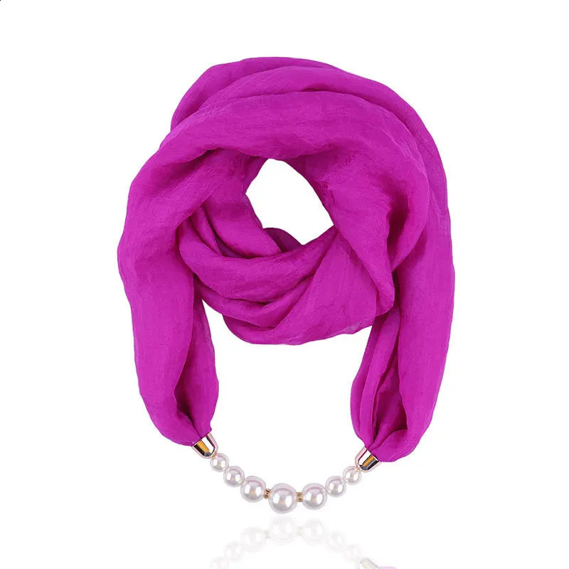 Solid color jewelry statement necklace pendant scarf womens necklace headwear 250409