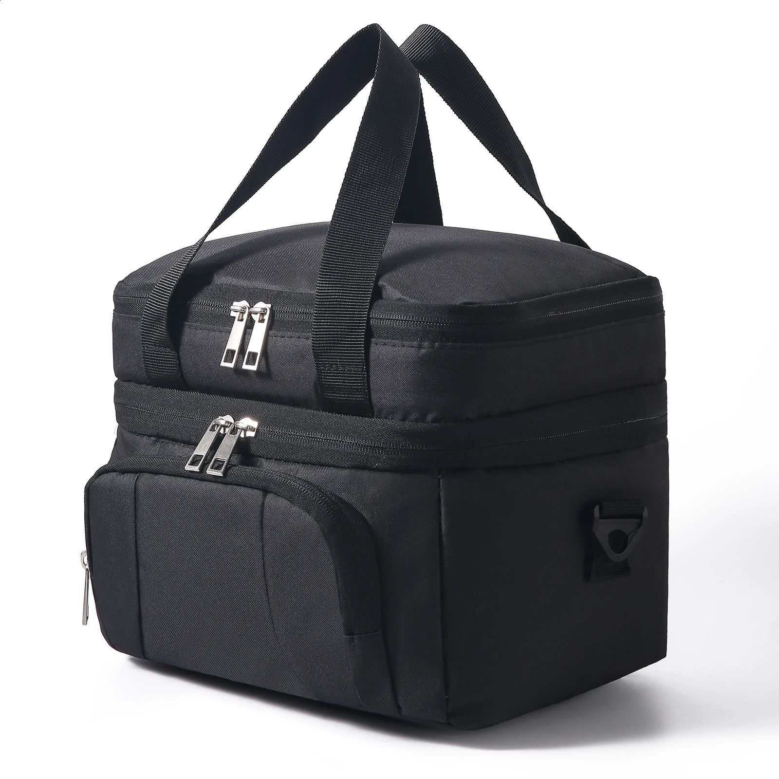 Double layer insulated lunch bag portable lunch box waterproof picnic insulated bag with adjustable belt 250410