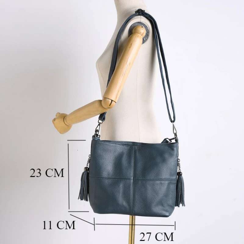 Head Layer Cow Women's Genuine Leather Shoulder Bag, Ladies' Large Capacity Handbag, Underarm High Quality Casual Tote