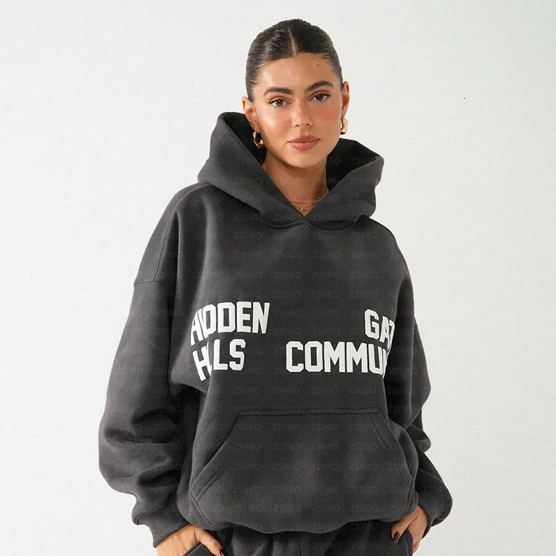 Harajuku Sweatshirt Streetwear Womens Hoodie Pants Unisex Fashion Sportswear Pullover Top Sweatpants Mens Jacket Clothes 251105