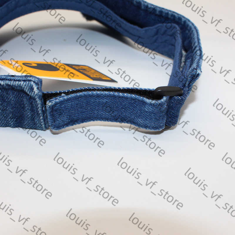 Washed Denim Distressed Hollow Top Hat Summer Sun Protection and Sunshade Versatile Simple Fabric Label Casual H250411