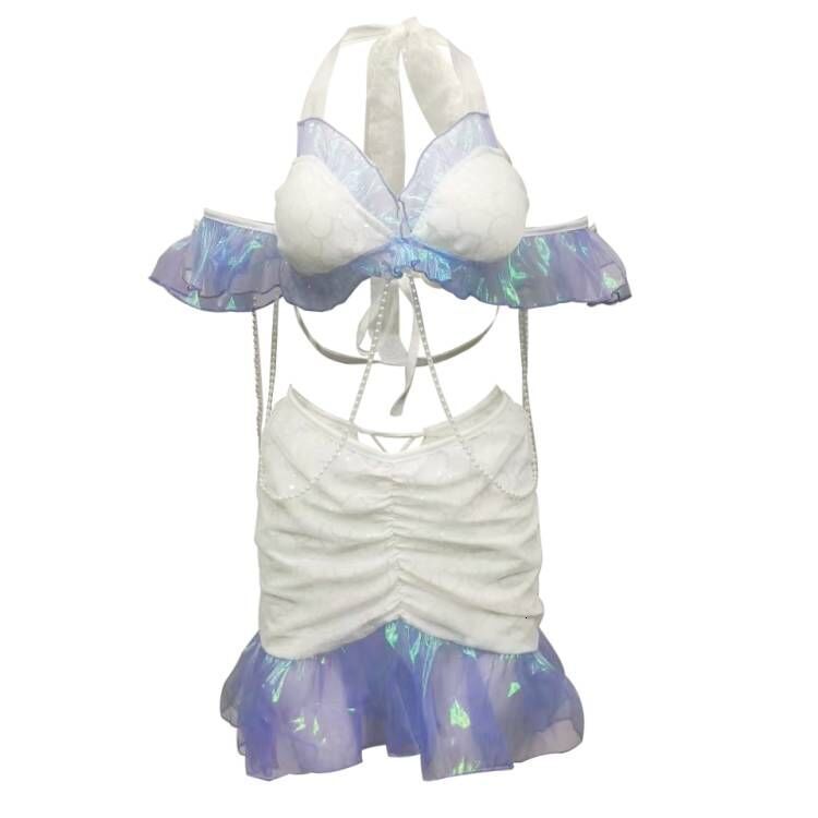 Fashion bead sequin bikini mermaid nightclub performance outfit sweet and spicy sexy slim fit suit skirt