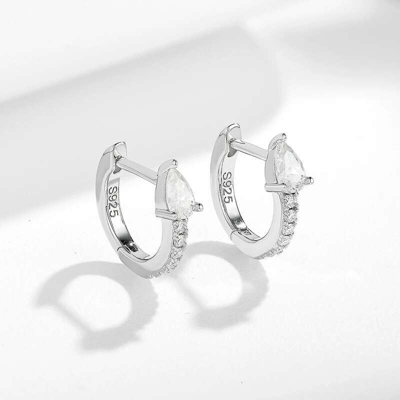 Full Moissanite Diamond Womens Marquise Pear Blue Green Earrings S925 Sliver 18k White Gold Jewelry Earrings for Women