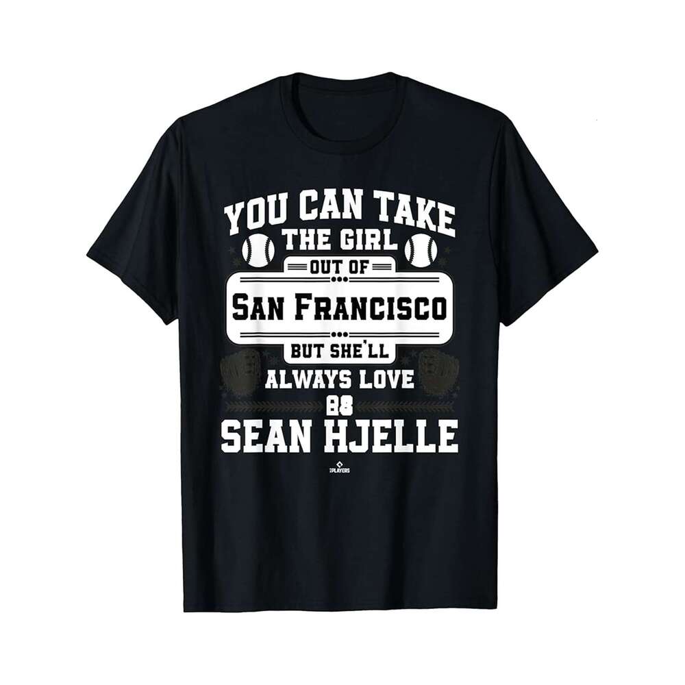 Designer T shirt Shell Always Love Sean Hjelle San Francisco Baseball MLBPA - 220g T shits