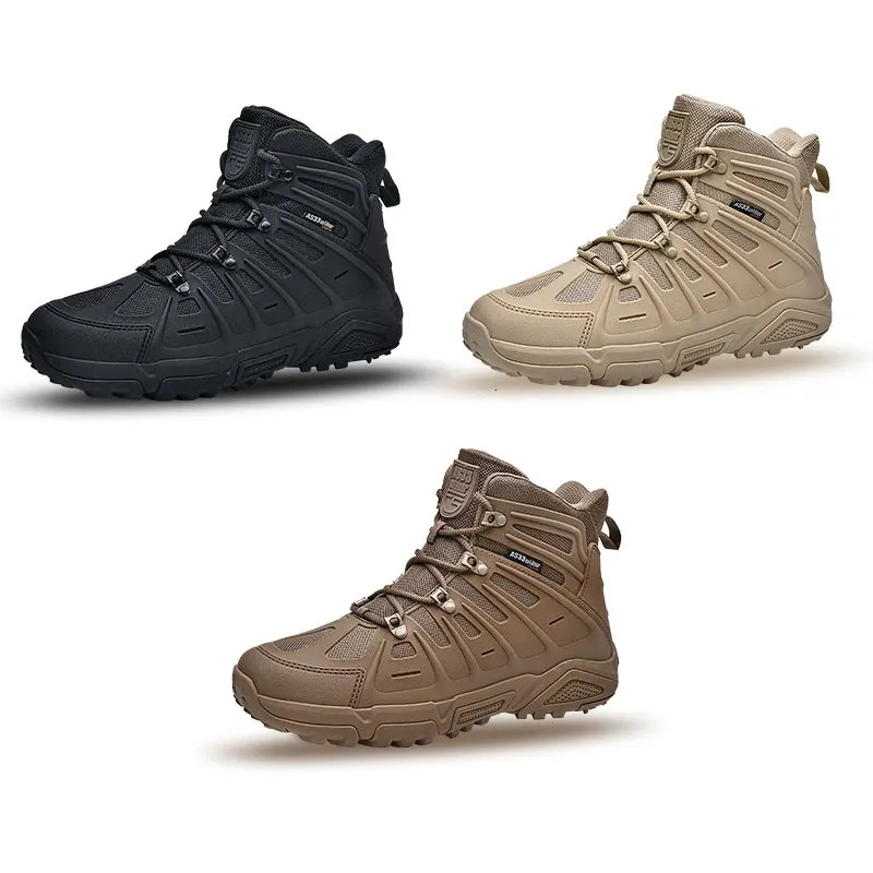 Upgrade tactical combat training boots for men outdoor camping anti-wear quick response hiking shoes fishing hunting sneakers f 251110