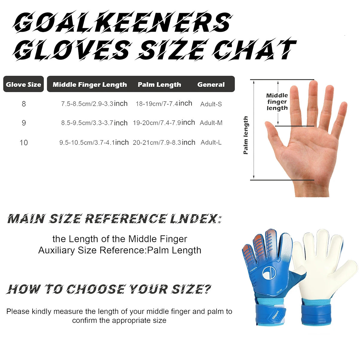 Soccer Goalie Gloves for Youth and Adult Goalkeeper Gloves with Finger Protection Strong Grips Palm Football Goalkeeper Gloves 251103