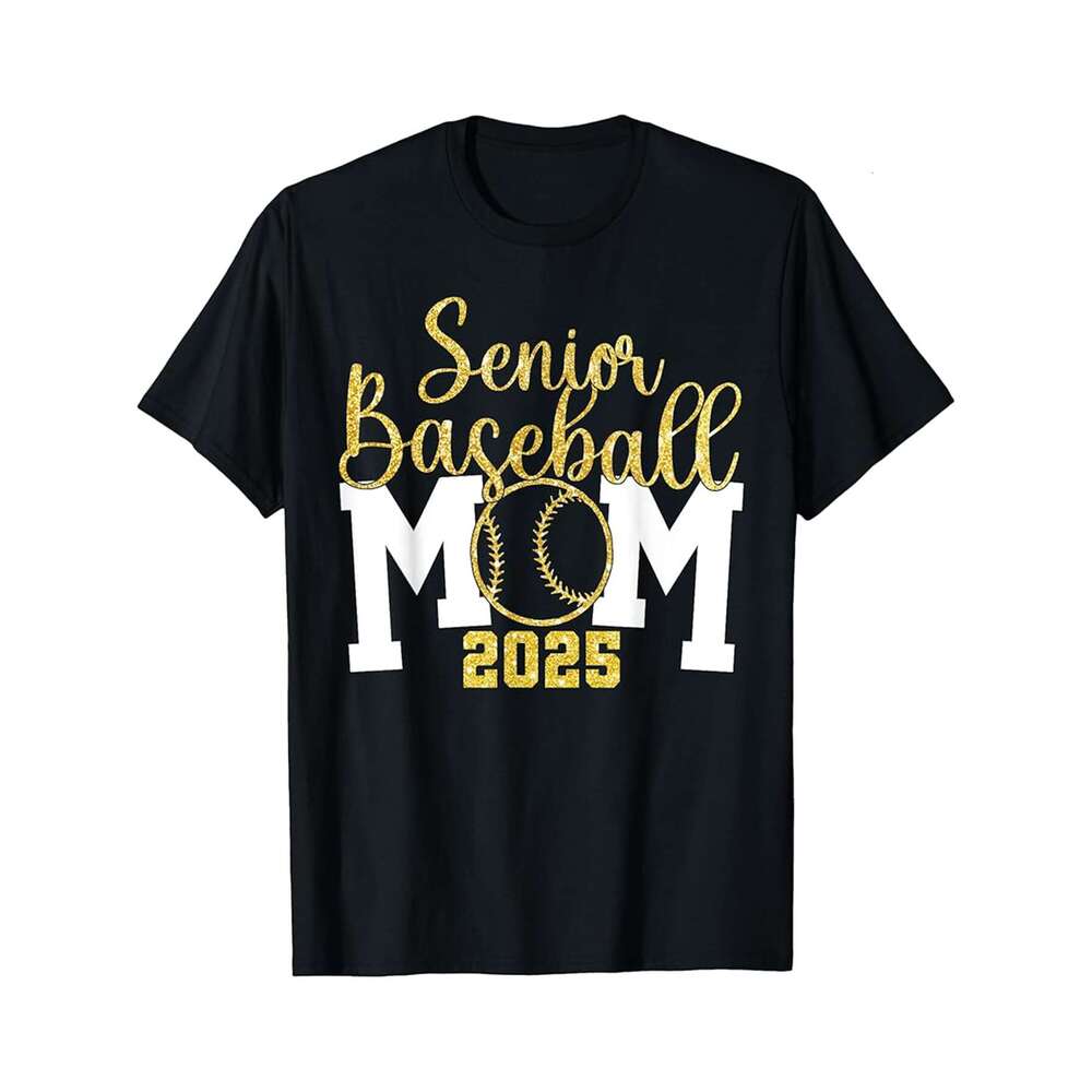 Designer T shirt Senior Mom Class Of 2025 Baseball Graduation Mom 2025 Grad - 220g T shits