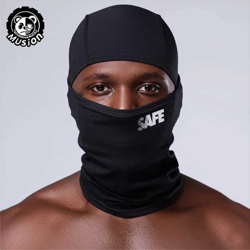 Musion Balaclava Motorcycle Mask Fashion Print Windproof Sunscreen Full-Face Mask Breathable Mesh Suitable Cycling S251110