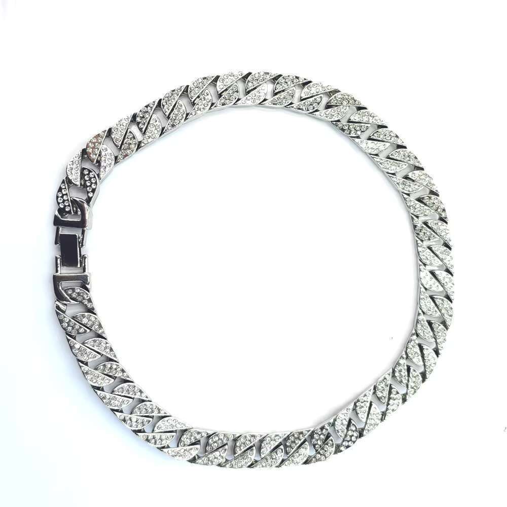 DHCollections Factory Hot Sale Iced Out 15mm Miami k Cuban Chain Bg Rhie Necklace