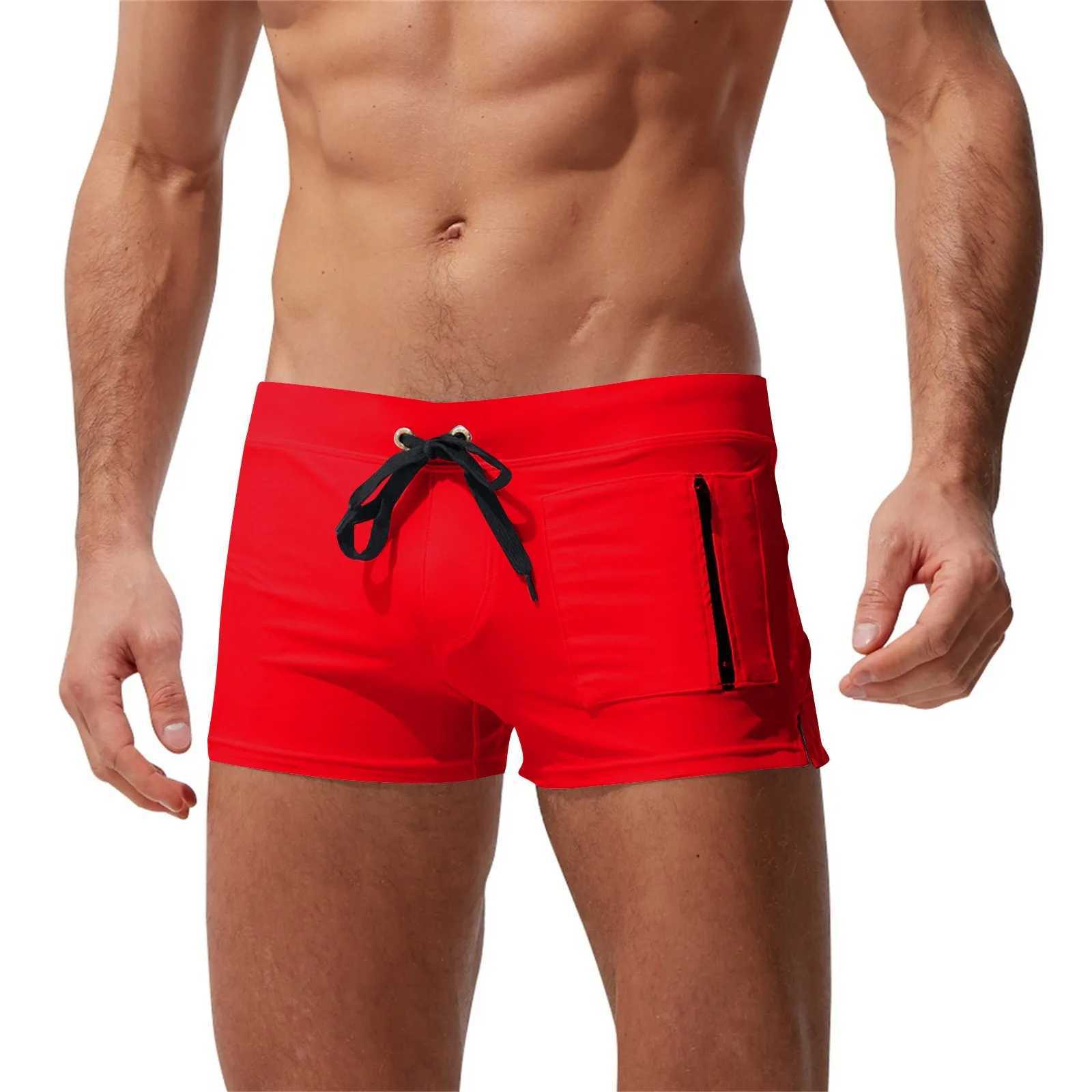 Swimming shorts mens zipper pocket casual mens shorts quick drying board shorts mens luggage summer mens shortsW250410