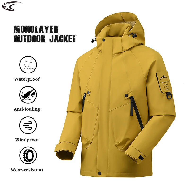 LNGXO Unisex Waterproof Outdoor Jacket Windbreaker Rain Coat for Climbing Hiking Camping Trekking Men Women Windproof Breathable 251110