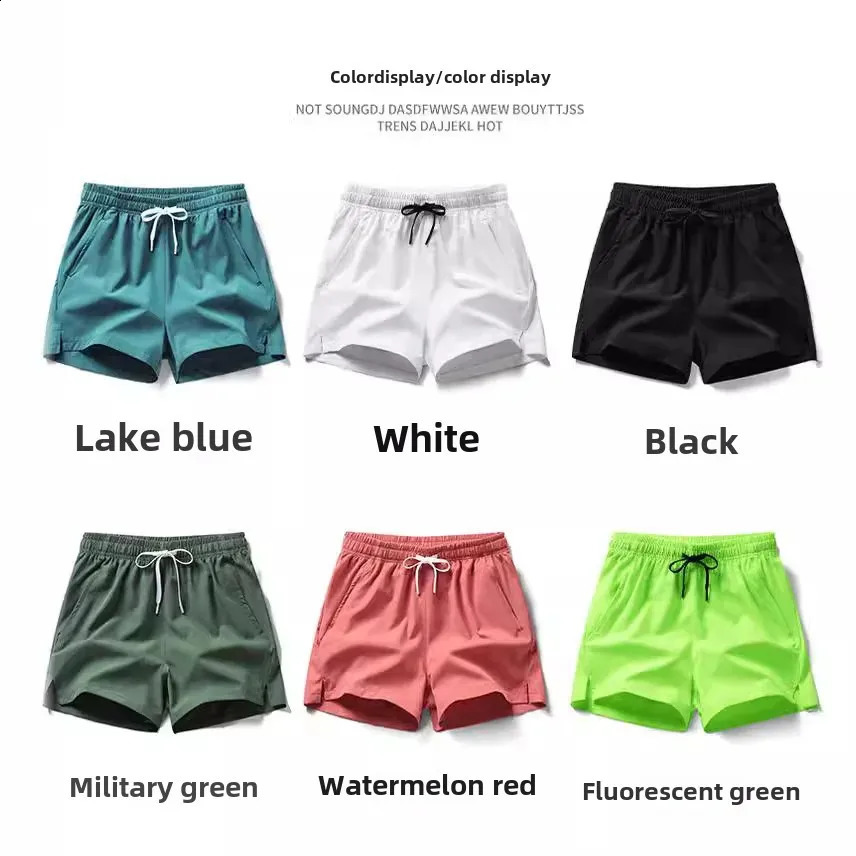 Fashionable Korean mens summer shorts loose fit suitable for sports quick drying silk beach casual ly arrived in 2023 250411e