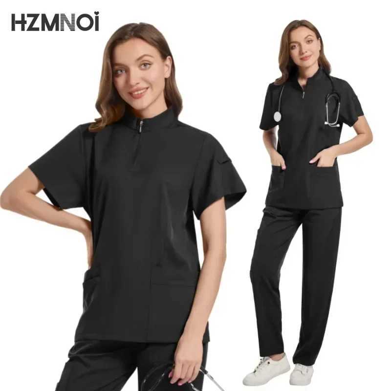 Fashion Clinical Surgical Uniforms Medical Scrubs Uniforms Sets Women Hospital Working Clothes Nurse Accessories Dental Workwear X250410