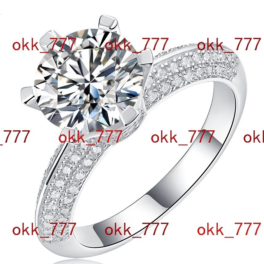 Custom Hot Selling Fine Jewelry 925 Sterling Silver 3CT VVS D Moissanite Engagement Ring Luxury Jewelry Wedding Ring for Women