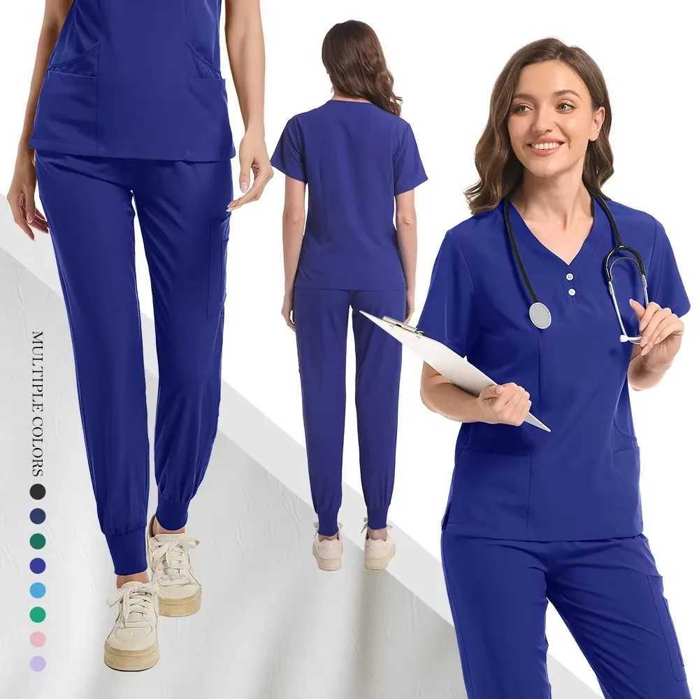 High Quty Medical Uniforms Women Scrubs Sets Nursing Accessories Hospital Beauty Sn Spa Work Clothes Suit Surgical Gowns X2504107