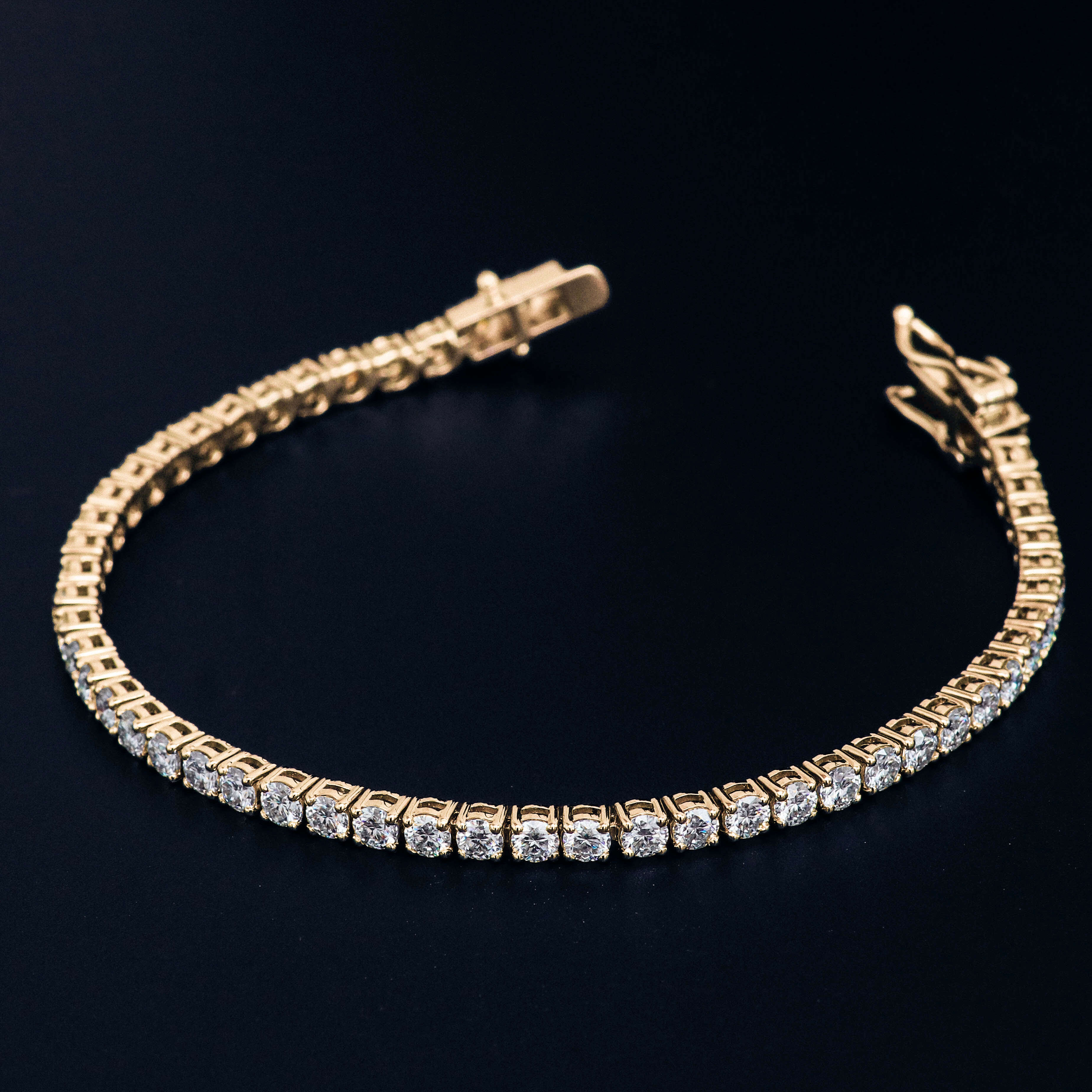 Wholesale Ice Out 3mm VVS DEF Moissanite Diamond Tennis Bracelet 925 Sterling Silver 10K 14K 18K Gold Chain Hip Hop Jewelry