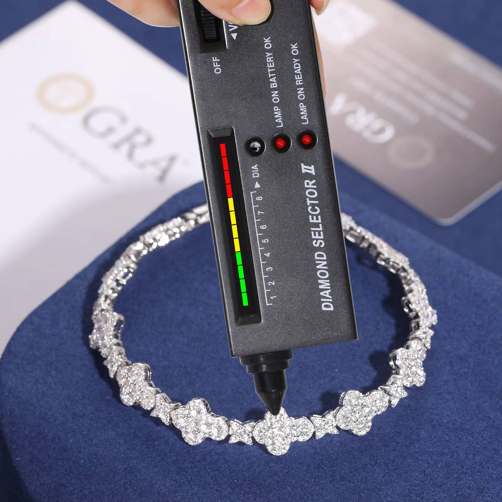 Versatile Mens Bracelet Fashion White Gold 10mm 925 Sterling Silver VVS Moissanite Diamond Iced Out Star Cross Link Bracelet