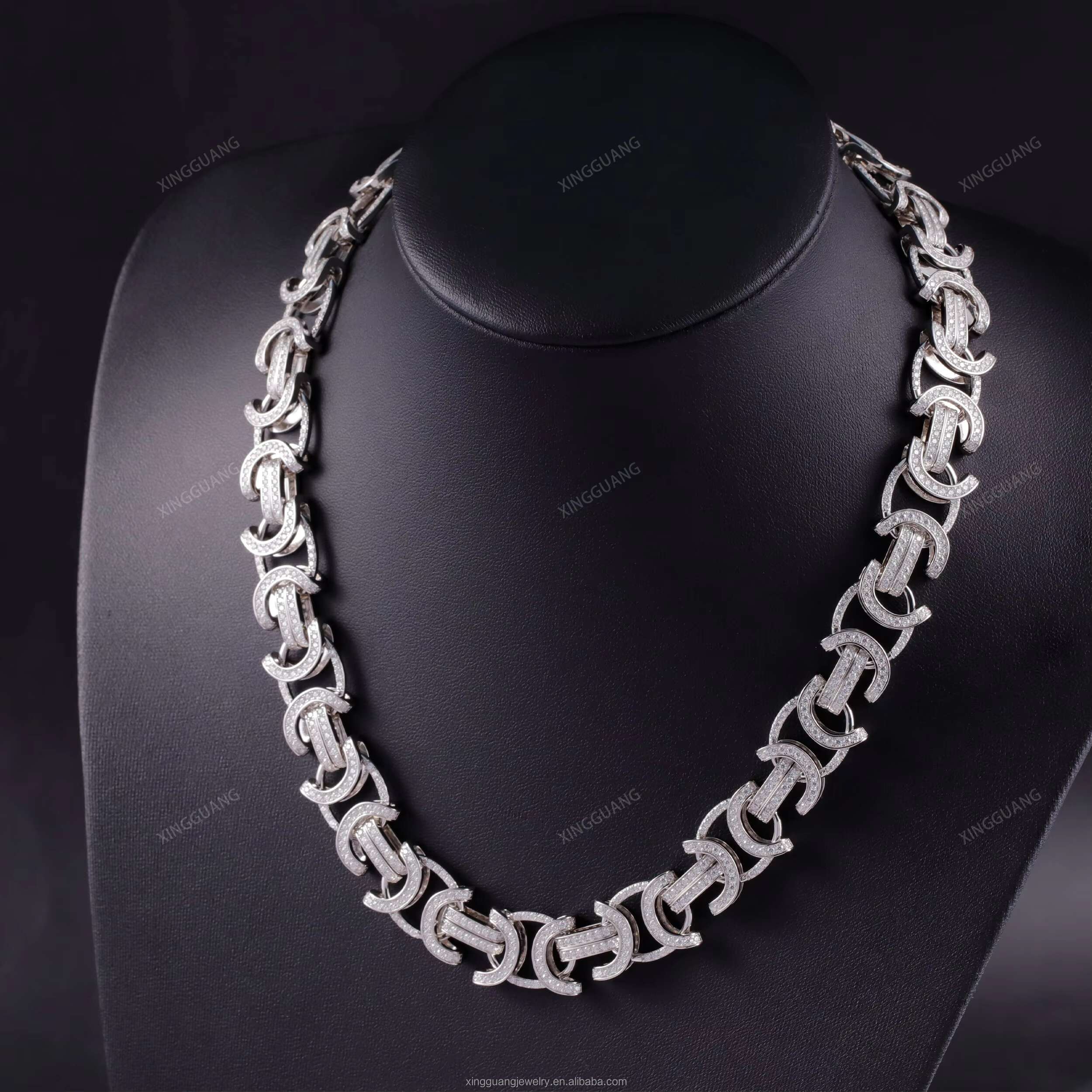 New Arrival Special Design Hip Hop Style Cuban Fine Jewelry 925 Silver With VVS Moissanite Diamond Chain With GRA Certificate