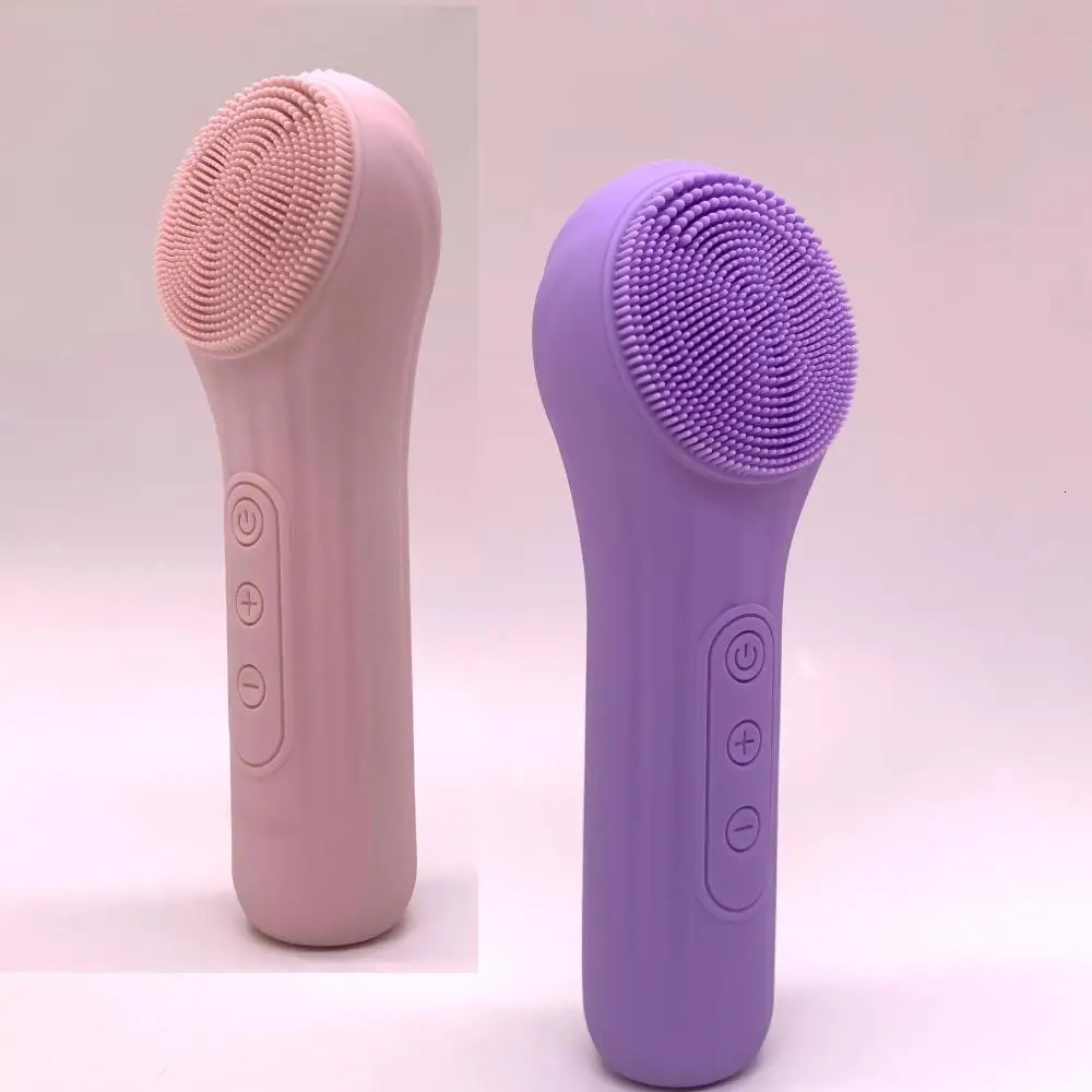 Electric Cleansing Brush Sonic Face Massager Warming Deep Pore Cleaning Waterproof Silicone Blackhead Remover 251106