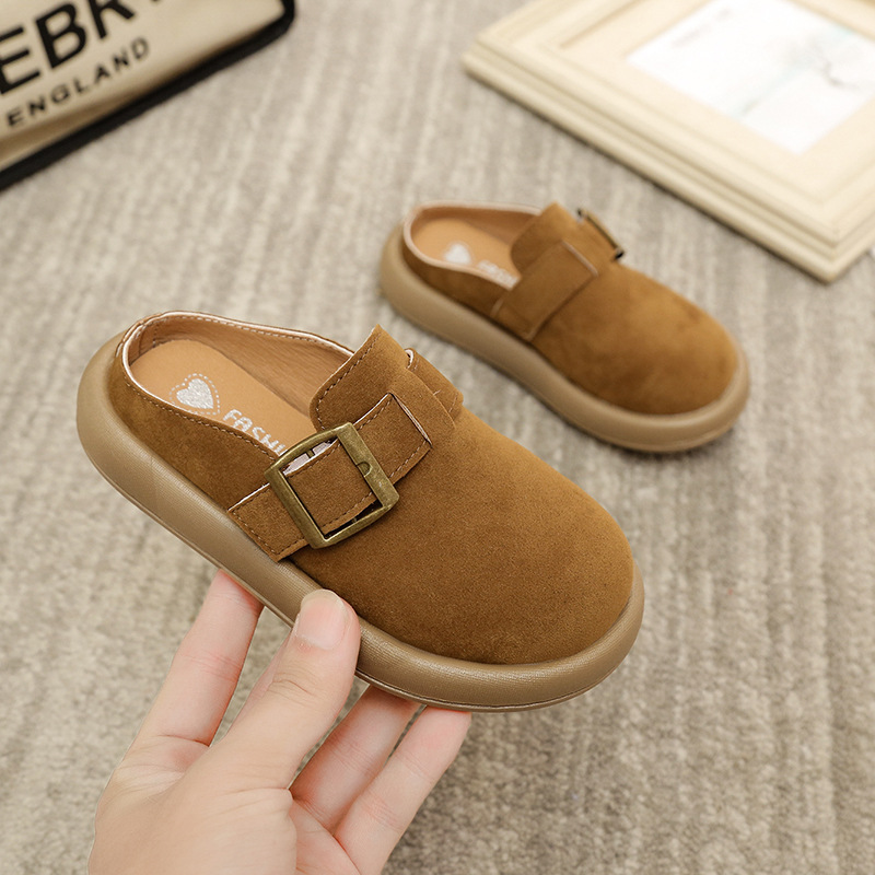 Fashion Toddler Slippers for Kids Home Simple Non-slip Versatile Kidszworld Boys Kids Mules Shoes Flats Causal Girls Children Slippers Brown Beige Siz