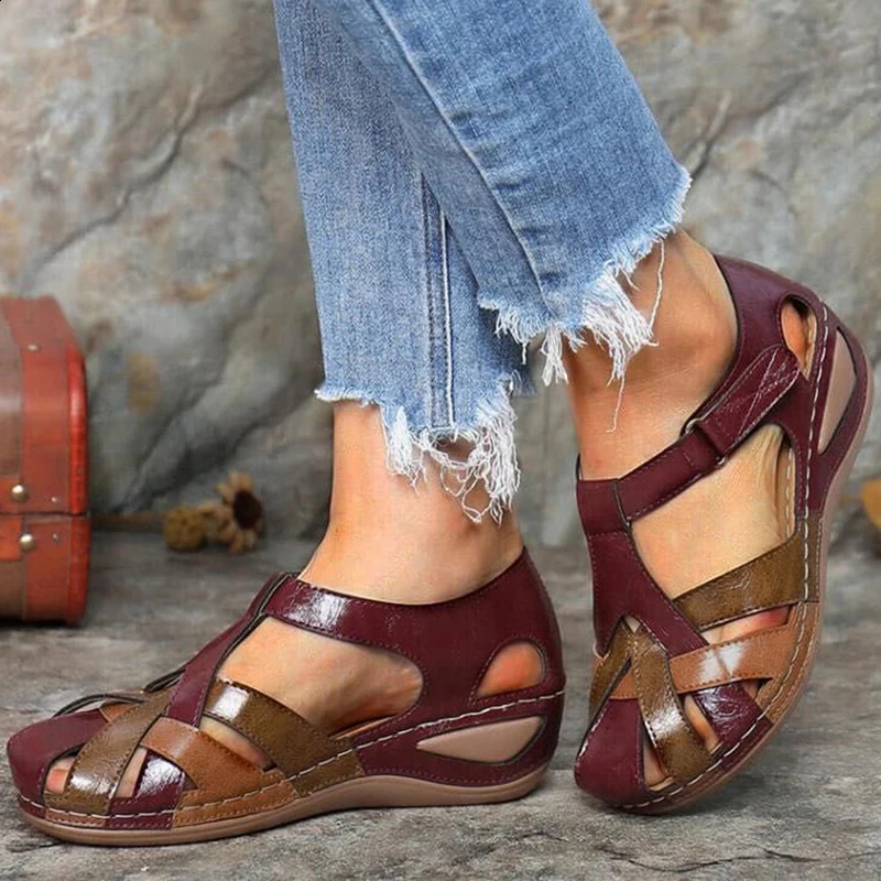 Summer sandals for women outdoor walking shoes non slip wedge casual 250408