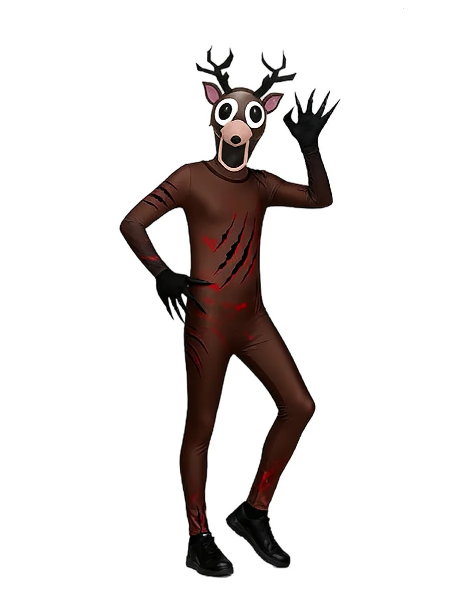 99 Nights In The Forest Deer Costume Fnaf Horriable Halloween owl party Costume for Adult Kid Nightmare Reindeer Christmas Gift251111