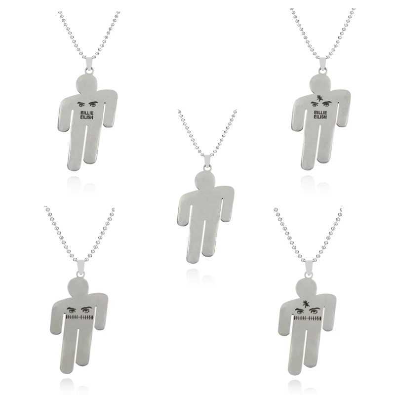 Billie Necklace Hip Hop Style Titanium Steel Pendant Neck Decoration Accessories Fashion Jewelry GiftC250411
