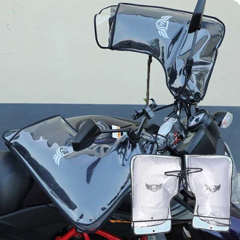 Motorcycle Handlebar Mitt Handle Cover Winter Hand Gloves Muffs Waterproof Warmers For E-bike Scooter Motorcycle Supplies S25118