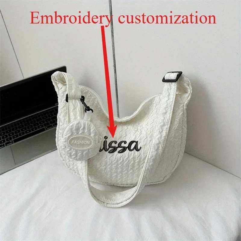 Customize Canvas Girls Bag - Personalized Name Dual Style Shoulder Crossbody Simple Ideal For Birthday/Christmas Gift for GirlsT251110