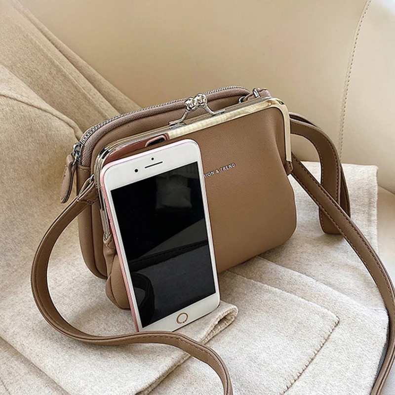 2025 New Shell Women's Cross Clip Designer Handbag PU Leather Crossbody Bag Designer Women's Fashion Wallet3