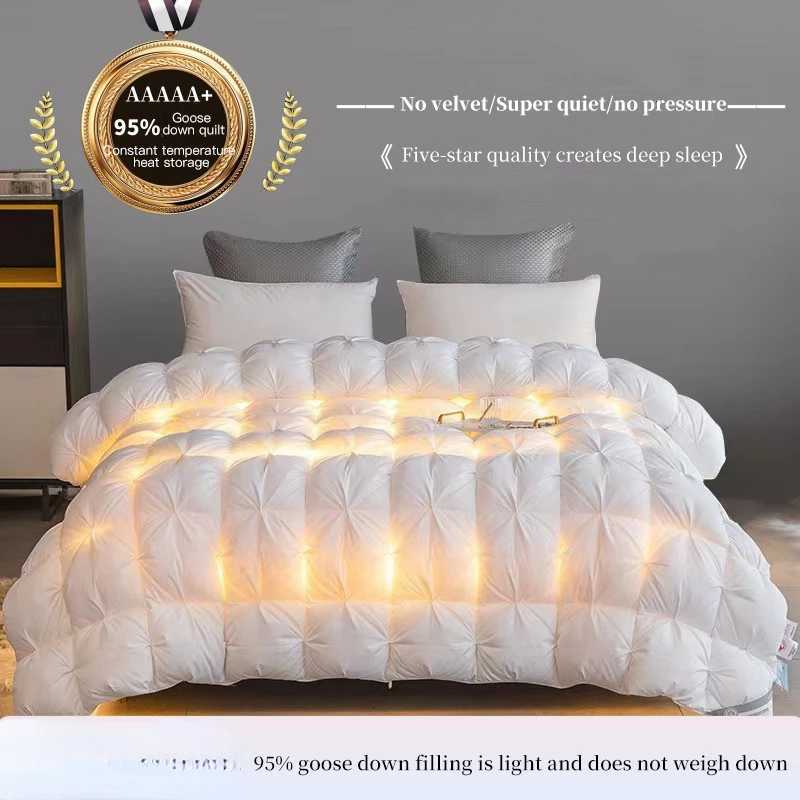Blanket 100 white goose down comforter high-quty five-star hotel twisted flower comforter pure cotton winter thick comforter C251111