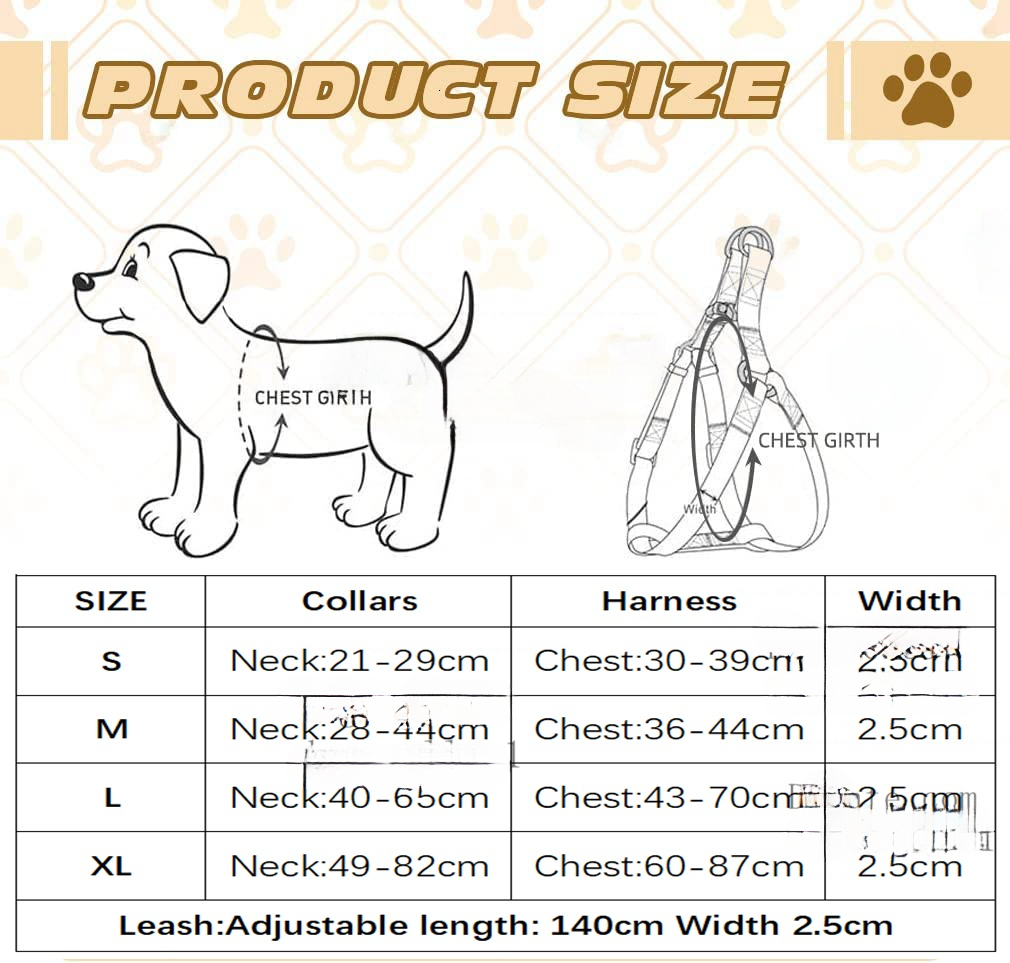 2025 new Adjustable Soft Nylon No-Pull Dog Harness for Small to Medium Dogs - Pink