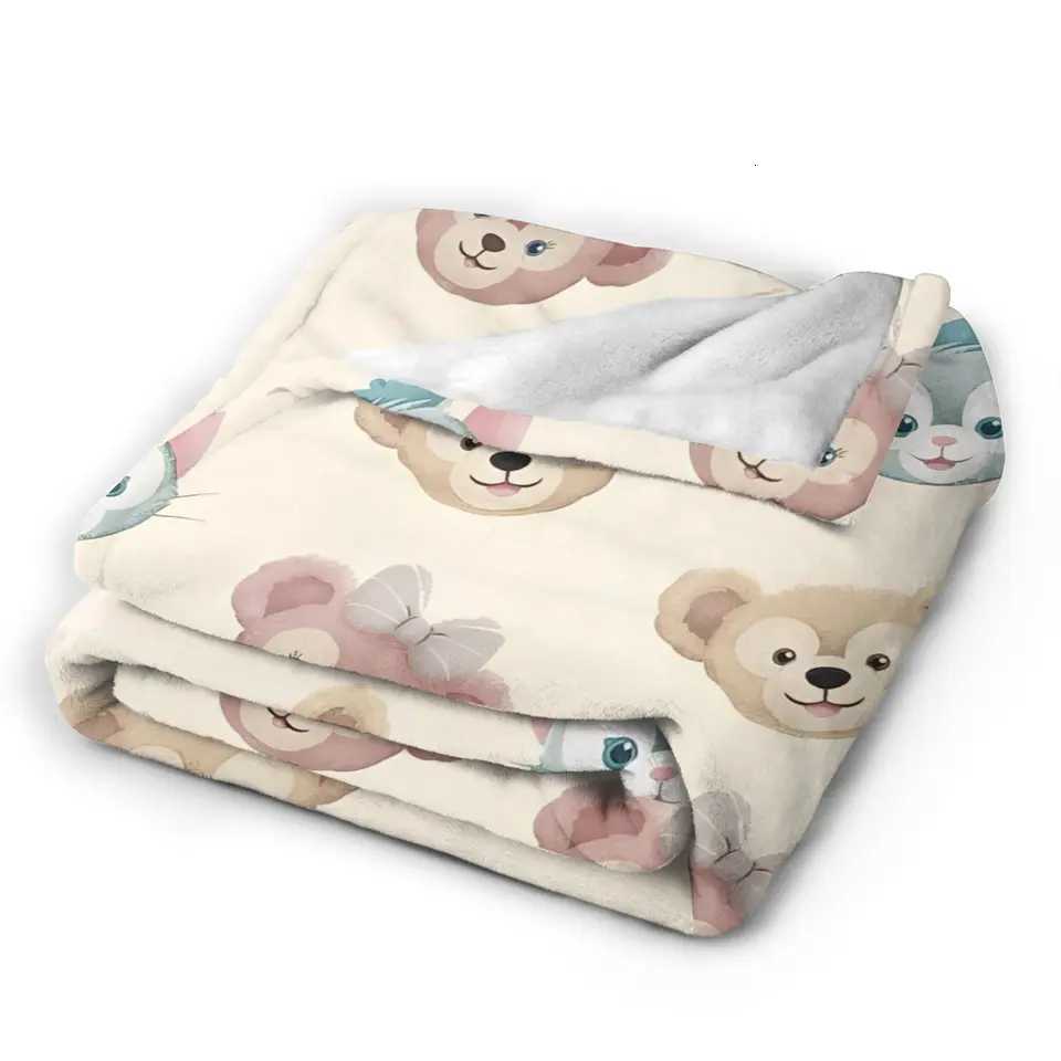 Duffy Bear And Friends Velvet Throw Blanket StellaLou LinaBell for Bedspreads Knitted Blanket Car Lightweight Portable Quilt C251111