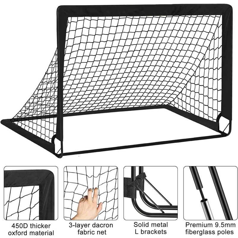 Soccer Goals for Backyard Set 2pcs Portable Training Football Net Indoor and Outdoor Children Football Match Door Frame 250410