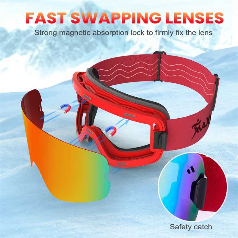 Ski GoggLEs Men Snowboard Glasses DoubLE Layers LEns Anti-fog UV400 Snow GoggLEs Women SnowmobiLE Skiing Eyewear OTG K251110