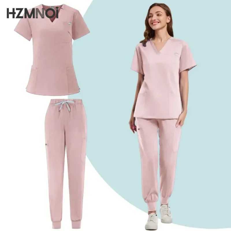 Multicolor Operating Room Scrubs Set Doctor Nurse Top Pants Lab Workwear Surgical Gown Medical Nursing Uniform Clinical Overalls X2504101