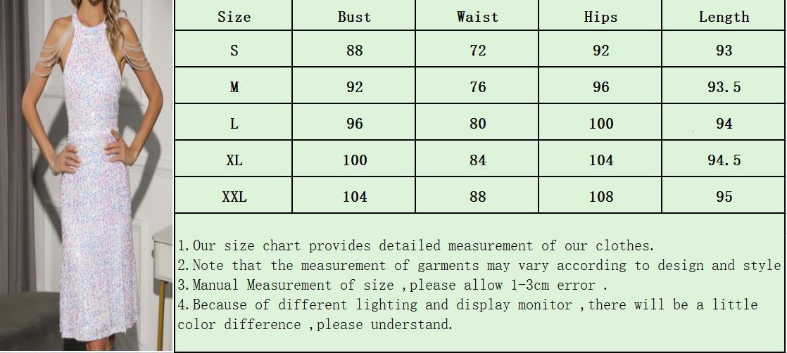 New Fashion Hanging Neck Sexy Crystal Tassel Wrap Hip Sequin Mid Waist Evening Dress