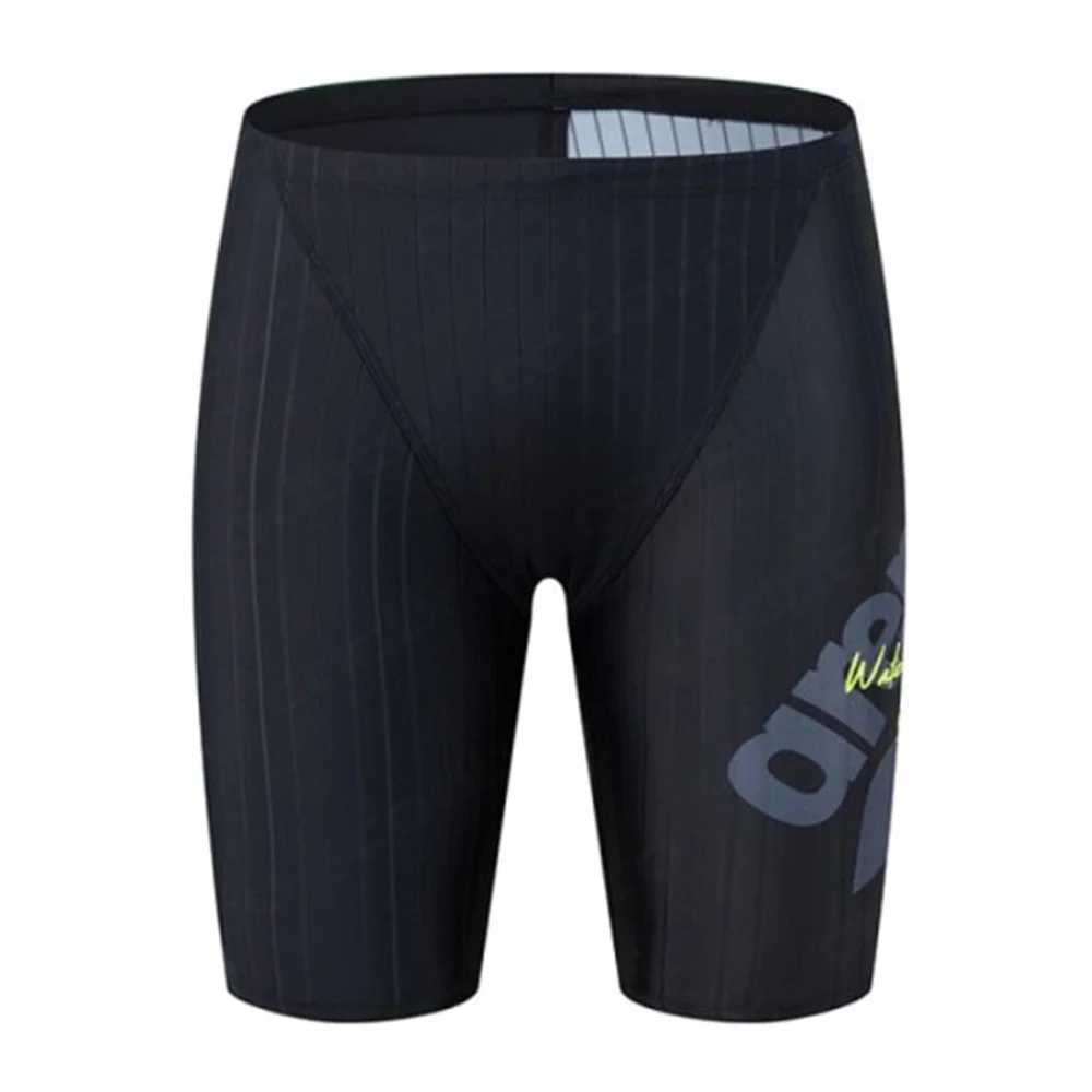 Summer Mens Swimming Jammer Endurance Exercise Training Swimsuit Shorts Quick drying Beach Swimming Relay Jammer Tight Surfing SwimsuitW250410