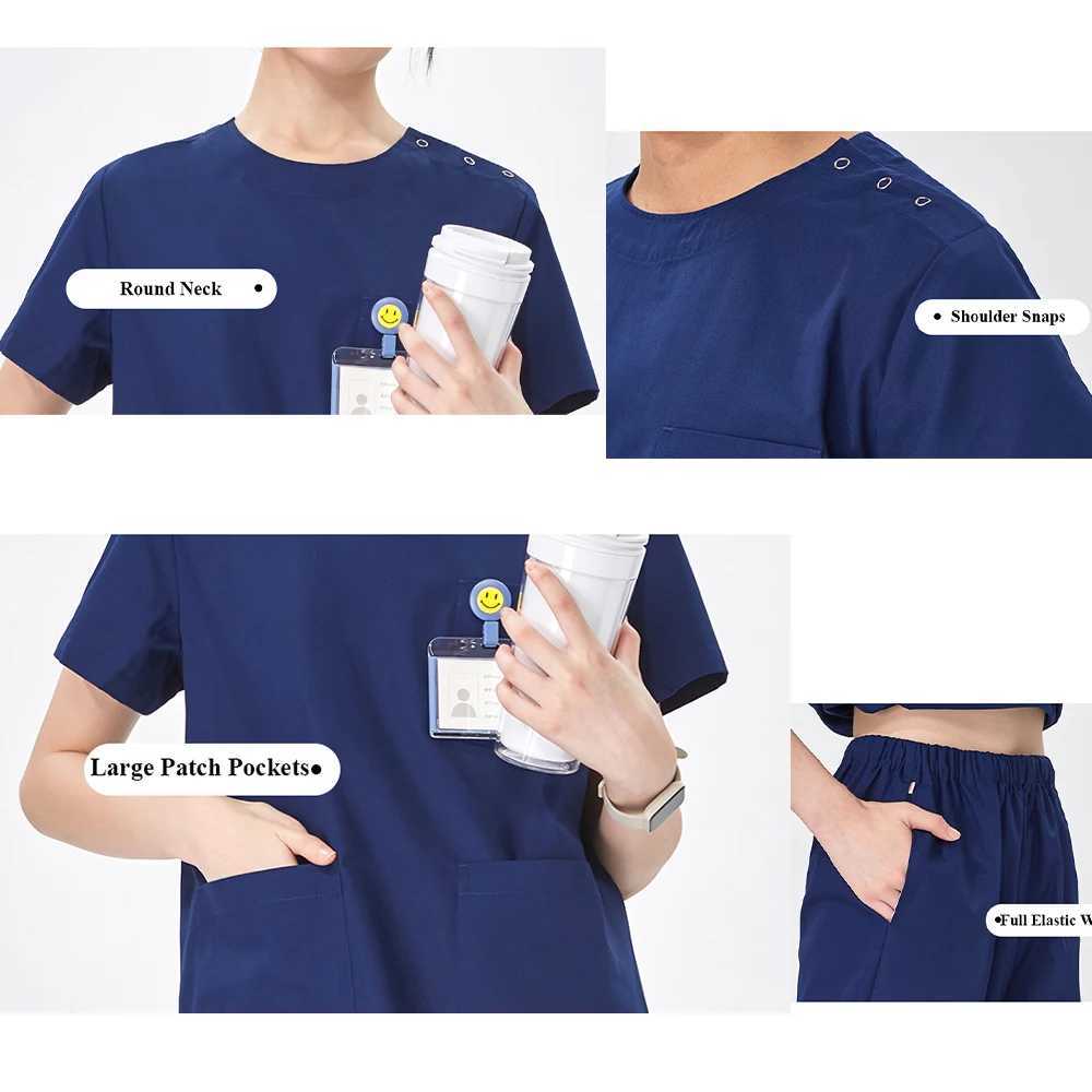 Korean scrub suit medical uniform hospital nurse doctor work uniform surgical gown mens dental pet veterinary scrub X250410
