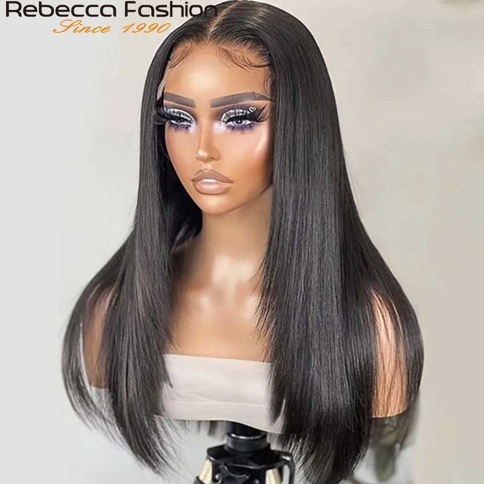 180D 16-32 Short Straight Human Hair Wigs Transparent Lace Front Wigs Pre Plucked Brazilian Straight Lace Front Wigs For WomenT251111
