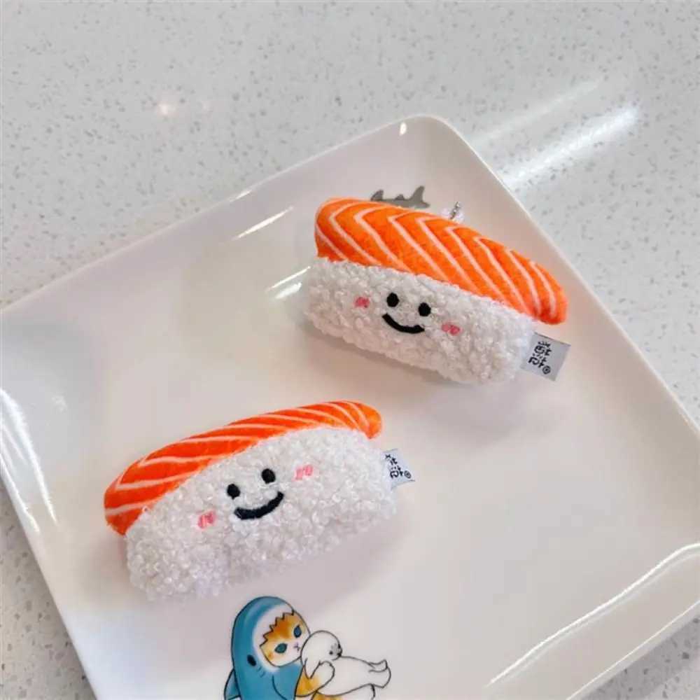 Creative salmon sushi plush doll keychain sweet shrimp plush doll toy expressing Korean style decoration W250411