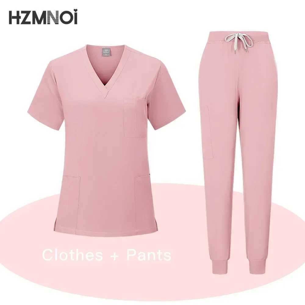 Women Scrubs Sets Nurse Accessories Medical Uniform Slim Fit Hospital Dental Clinical Workwear Clothing Surgical Overall Suits X250410