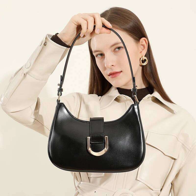 Genuine Leather Women's 2025 New Luxury Designer Women Shoulder Bag Cowhide Crossbody Bags Fashion Female Handbags