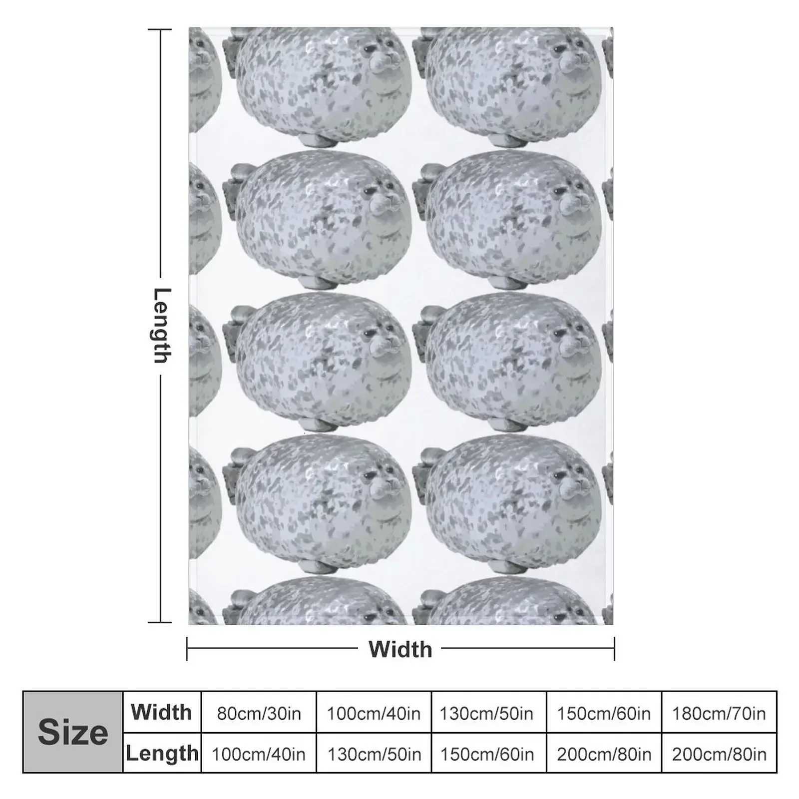 Cute little Chonky Seal Throw Blanket Decorative Sofa Flannel Blankets blankets for beds throw blanket picnic blanket C251111