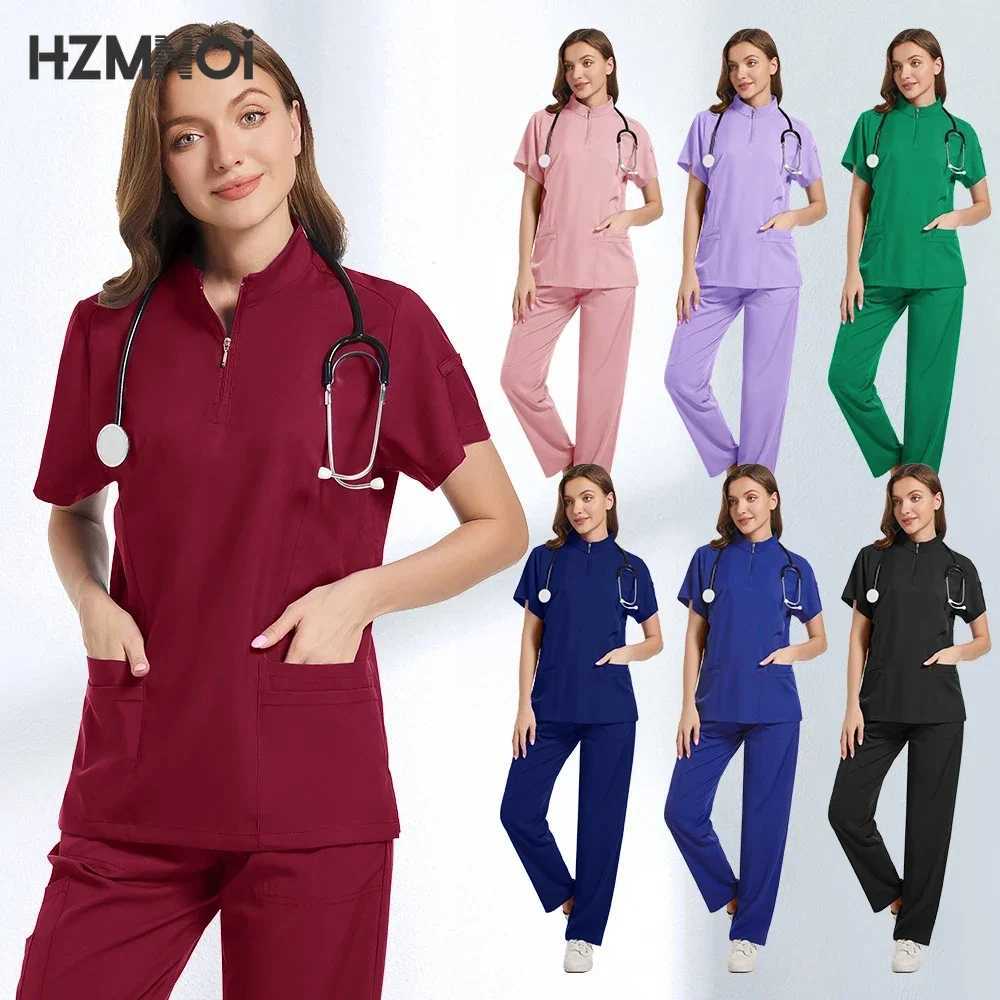 Multilcolors Hospital Medical Scrub Suits Uniform Women Men Scrubs Set Beauty Work Clothes Nurse Accessories Dental Surgery Suit X2504101