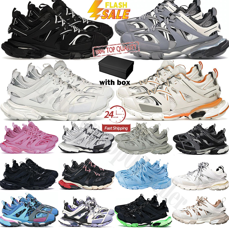With box Designer Drass Shoes Track 3.0 3 Sneaker Women Mens Platform Sneakers Luxury Outdoor Tess.s. Gomma Leather Tracks Men Runners Trainers