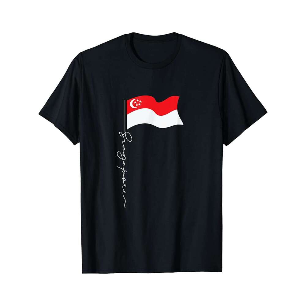 Designer T shirt Singapore City Skyline Chic Urban Travel Souvenir - 220g T shits